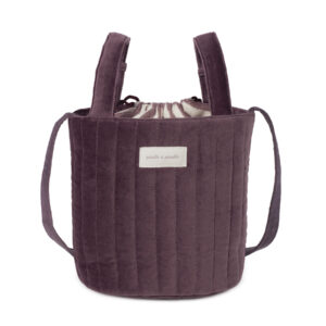 BORSA BUCKET CHERRY VELVET