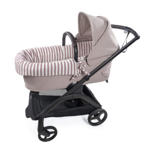 HOUSSE DE NACELLE DUAL + DRAP-HOUSSE POUR NACELLE CHERRY RAYÉ
