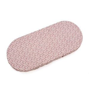 SET/2 CARRYCOT FITTED SHEET CHERRY FLOWERS