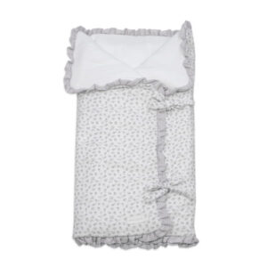 ARRULLO/MANTA LITTLE BLOOM FLOR GRIS TOG 2,5