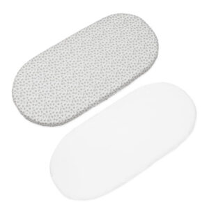 SET/2 SÁBANAS BAJERAS CUCO LITTLE BLOOM FLOR GRIS