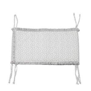 PROTECTOR CUNA 120X60 CM LITTLE BLOOM FLOR GRIS