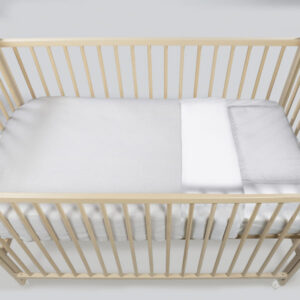 EDREDÓN + SÁBANA BAJERA + ALMOHADA CUNA 120X60 CM LITTLE BLOOM VICHY GRIS TOG 2,5